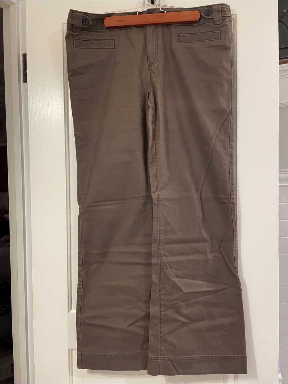 Vintage Banana Republic Women's Brown Wide-Leg Trousers